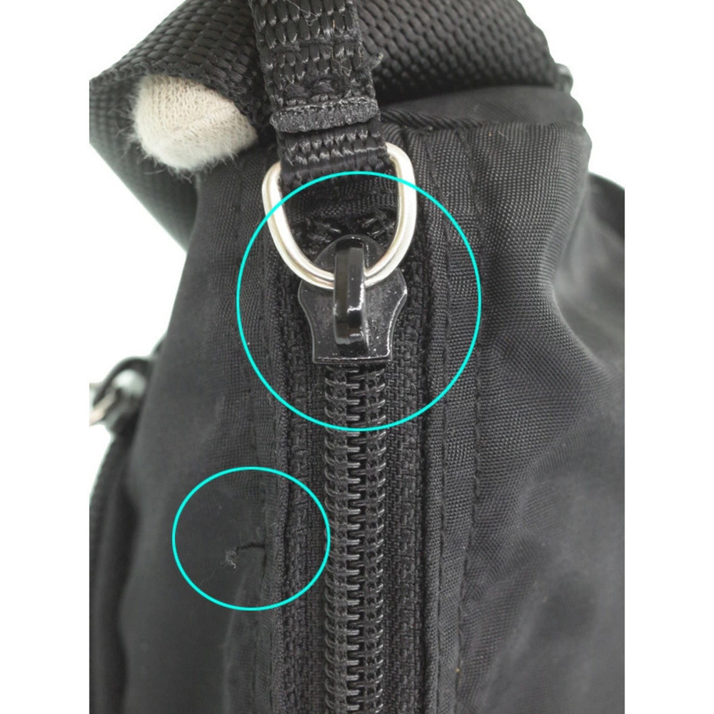 Prada Front Zip Messenger Bag Black Tessuto - Picture 7 of 9